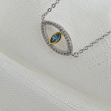 Load image into Gallery viewer, Evil Eye Necklace, Sterling Silver