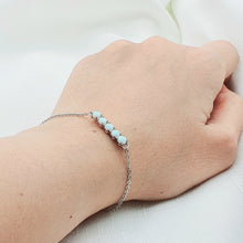 Load image into Gallery viewer, Created White Opal Bracelet, Sterling Silver