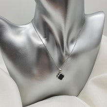 Load image into Gallery viewer, Black Agate 4 Leaf Clover Jewellery Set, Sterling Silver
