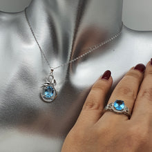 Load image into Gallery viewer, Sky Blue Topaz Jewellery Set, Sterling Silver