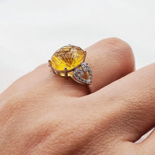 Load image into Gallery viewer, Natural Citrine Ring Sterling Silver