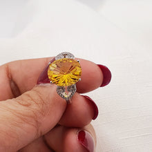 Load image into Gallery viewer, Natural Citrine Ring Sterling Silver