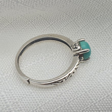 Load image into Gallery viewer, Natural Turquoise Gemstone Ring, Sterling Silver