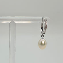 Load image into Gallery viewer, Freshwater Drop Pearl Earrings, Sterling Silver