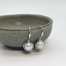 Load image into Gallery viewer, Multicoloured Freshwater Pearl Hook Earrings, Sterling Silver