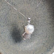 Load image into Gallery viewer, Freshwater Pearl Pendant & Necklace, Teddy Bear Design