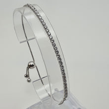 Load image into Gallery viewer, Sparkling Slider Tennis Bracelet, Sterling Silver