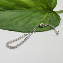 Load image into Gallery viewer, Sparkling Slider Tennis Bracelet, Sterling Silver