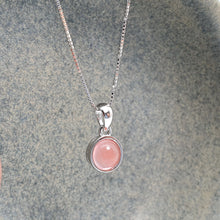 Load image into Gallery viewer, Crystal Birthstone Round Pendant, Sterling Silver