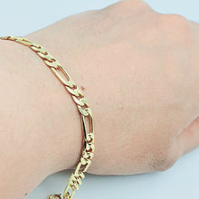 Load image into Gallery viewer, Figaro Chain Bracelet, Sterling Silver