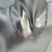 Load image into Gallery viewer, Figaro Chain Necklace, Sterling Silver