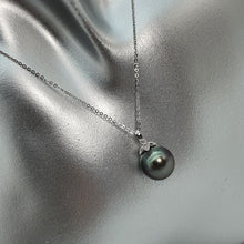 Load image into Gallery viewer, Tahitian Cultured Pearl Pendant + Chain, 18K White Gold