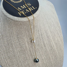 Load image into Gallery viewer, Tahitian and Akoya Pearl Necklace, 18K Yellow Gold