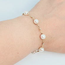 Load image into Gallery viewer, Freshwater Cultured Pearl Bracelet, 18K Yellow Gold