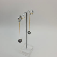 Load image into Gallery viewer, French Tahitian Saltwater Pearl Jewellery Set, 18k Yellow Gold