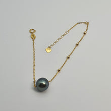 Load image into Gallery viewer, France Large Tahitian Pearl Bracelet, 18k Yellow Gold
