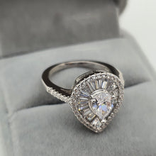 Load image into Gallery viewer, Promises of Love Tear-drop Ring, Sterling Silver