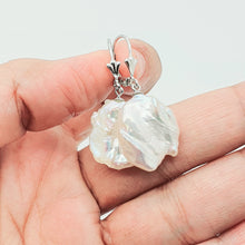 Load image into Gallery viewer, Freshwater Coin Pearl Hook Earrings, Sterling Silver