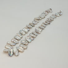 Load image into Gallery viewer, Freshwater Keshi Pearl Silk Strand, Sterling Silver