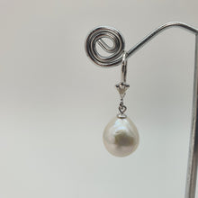Load image into Gallery viewer, Edison Baroque Pearl Antique Hook Earrings, Sterling Silver