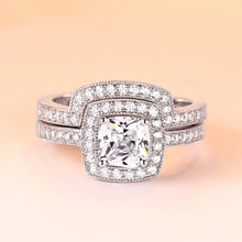Load image into Gallery viewer, Stacked Engagement Ring, Sterling Silver