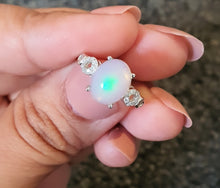 Load image into Gallery viewer, Natural Large Opal Ring, Sterling Silver