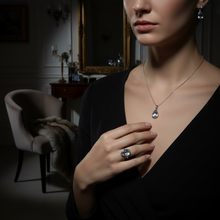 Load image into Gallery viewer, Natural Blue Topaz Set, Sterling Silver
