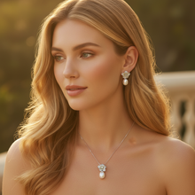 Load image into Gallery viewer, Freshwater Pearl Flower Jewellery Set, Sterling Silver
