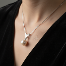 Load image into Gallery viewer, Round Freshwater Pearl Pendant, Sterling Silver
