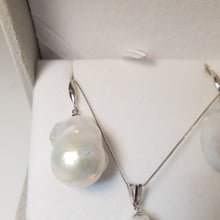 Load image into Gallery viewer, Extra large Baroque pearl set, sterling silver
