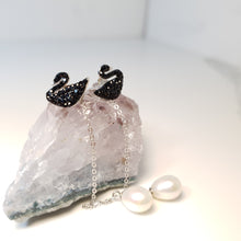 Load image into Gallery viewer, Freshwater Drop Pearl Earrings, sterling silver
