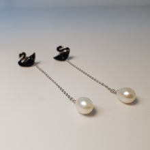 Load image into Gallery viewer, Freshwater Drop Pearl Earrings, sterling silver
