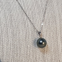 Load image into Gallery viewer, Tahitian Pearl Pendant + Chain, 18K White Gold Chain
