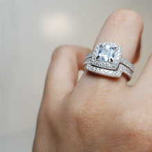 Load image into Gallery viewer, Stacked Engagement Ring, Sterling Silver
