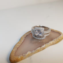 Load image into Gallery viewer, Stacked Engagement Ring, Sterling Silver
