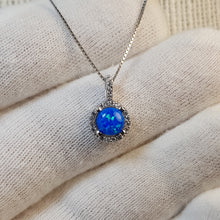 Load image into Gallery viewer, Opal Pendant &amp; Chain, Sterling Silver
