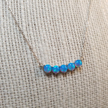 Load image into Gallery viewer, Multiple Created Opal Necklace, Sterling Silver
