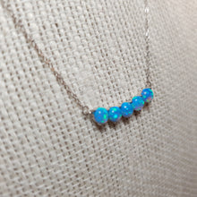Load image into Gallery viewer, Multiple Created Opal Necklace, Sterling Silver
