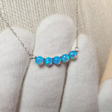 Load image into Gallery viewer, Multiple Created Opal Necklace, Sterling Silver

