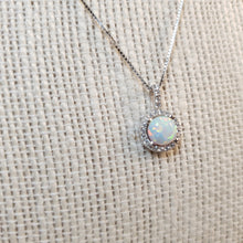 Load image into Gallery viewer, Opal Pendant &amp; Chain, Sterling Silver
