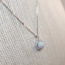 Load image into Gallery viewer, Opal Pendant &amp; Chain, Sterling Silver
