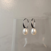Load image into Gallery viewer, Freshwater Drop Pearl Earrings, Sterling Silver
