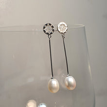 Load image into Gallery viewer, Freshwater Drop Pearl Earrings, Sterling silver
