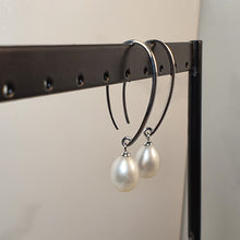 Load image into Gallery viewer, Freshwater Large Drop Pearl Earring, Sterling Silver
