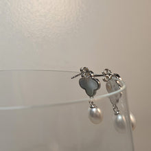 Load image into Gallery viewer, Freshwater Drop Pearl Floral Earring, Sterling Silver
