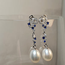 Load image into Gallery viewer, Freshwater Drop Pearl Luxury Earring, Sterling Silver
