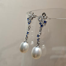 Load image into Gallery viewer, Freshwater Drop Pearl Luxury Earring, Sterling Silver
