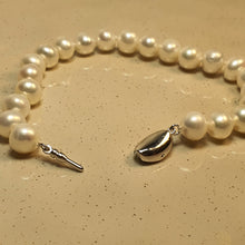 Load image into Gallery viewer, Semi-Round Freshwater Cultured Pearl Bracelet, Sterling Silver
