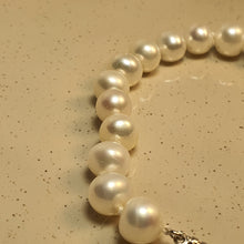 Load image into Gallery viewer, Semi-Round Freshwater Cultured Pearl Bracelet, Sterling Silver
