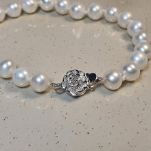 Load image into Gallery viewer, Freshwater Cultured Pearl Floral Bracelet, Sterling Silver
